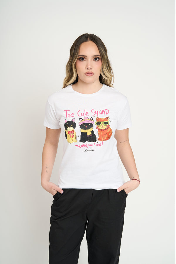 Polera Mujer Silvana Blanco Lineatre