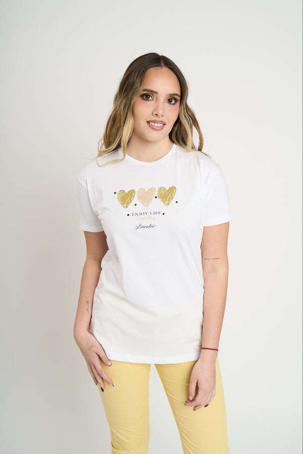 Polera Mujer Silvana Blanco Lineatre