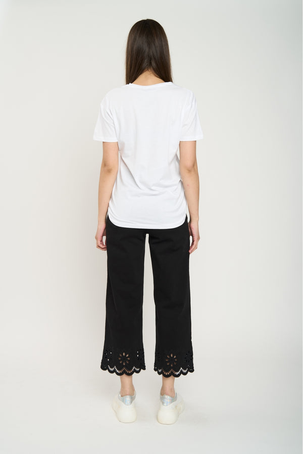 Polera Mujer Silvana Blanco Lineatre
