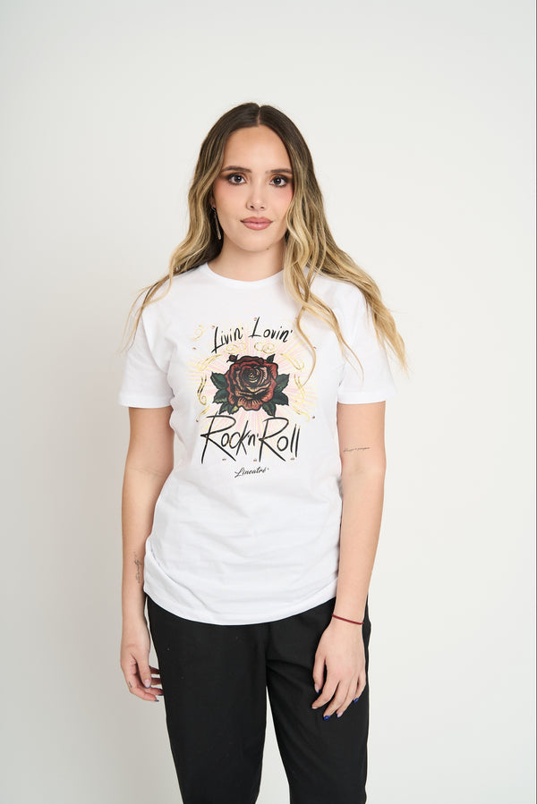 Polera Mujer Silvana Blanco Lineatre