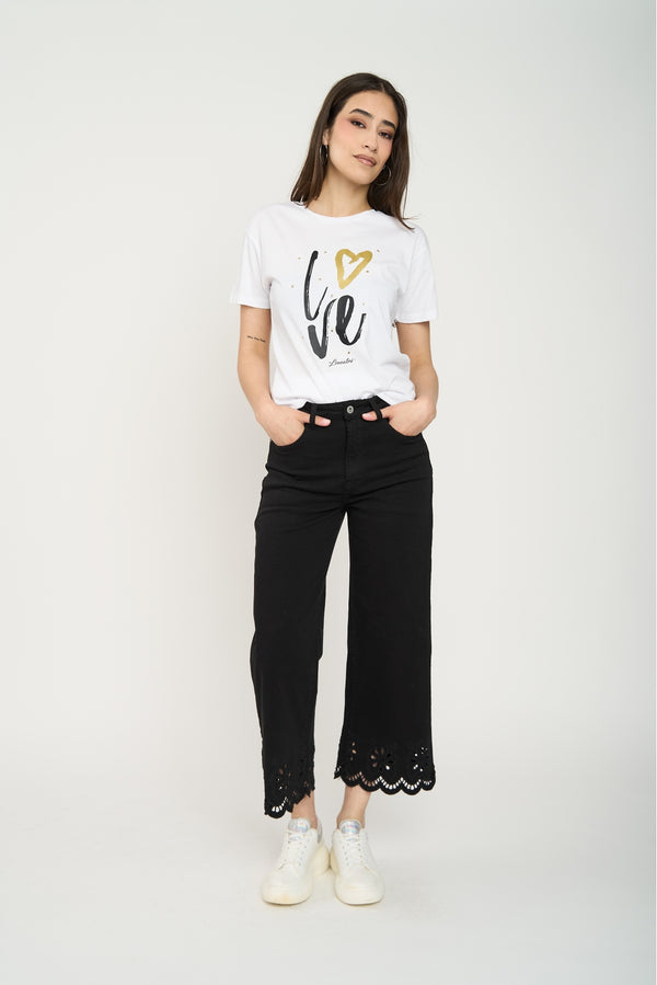 Polera Mujer Love Blanco Lineatre