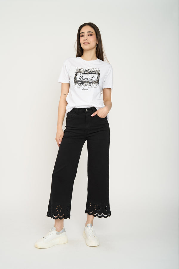 Polera Mujer Snake Repeat Blanco Lineatre