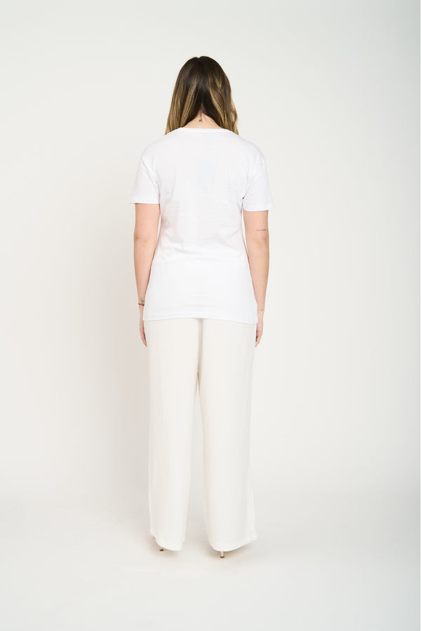 Polera Mujer Silvana Blanco Lineatre