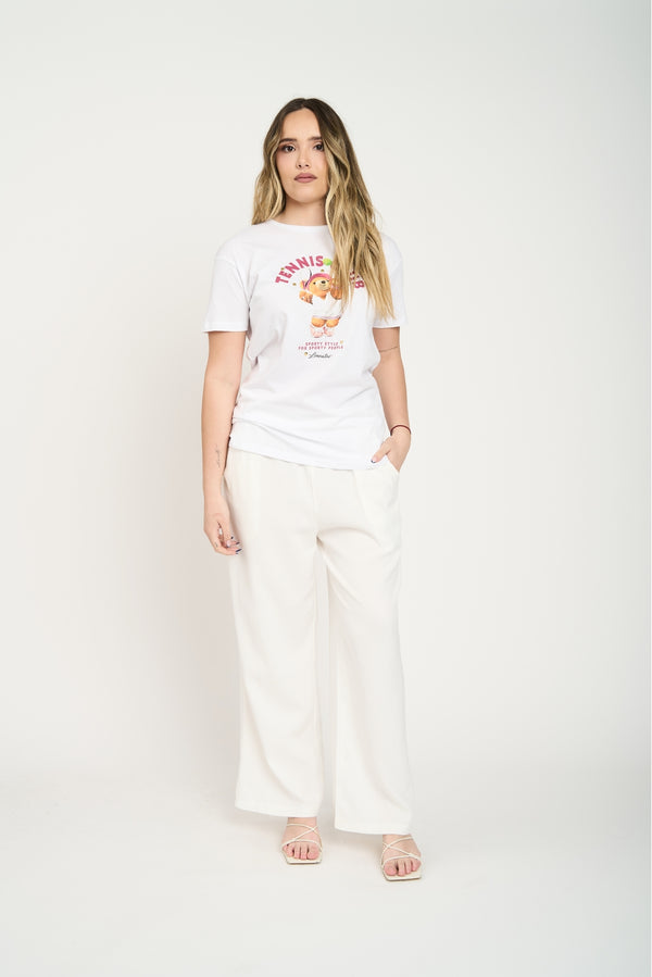 Polera Mujer Silvana Blanco Lineatre