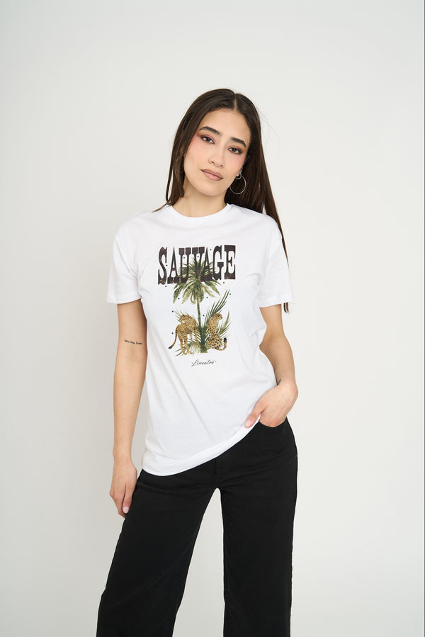 Polera Mujer Silvana Blanco Lineatre