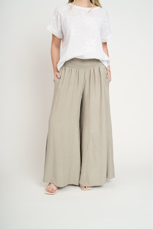 Pantalón Mujer Pia Beige Lineatre