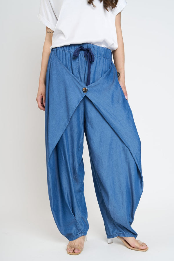 Pantalón Mujer Margarita Lyocell Largo Tiro Alto Jeans Lineatre