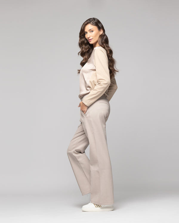 Pantalón Mujer Genovena Beige Lineatre