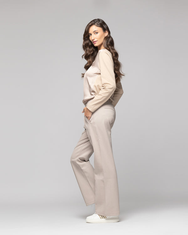 Pantalón Mujer Genoveva Beige Lineatre