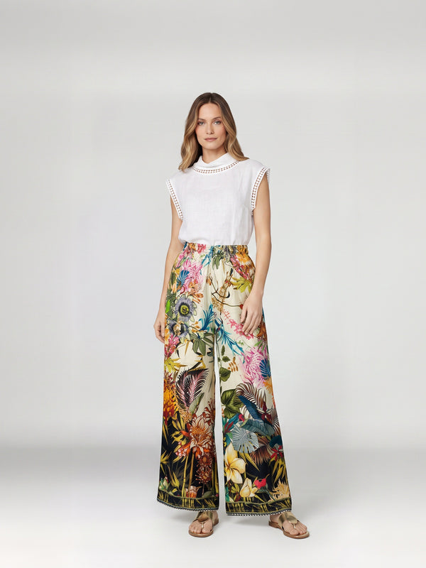 Pantalón Mujer Simona Beige Lineatré