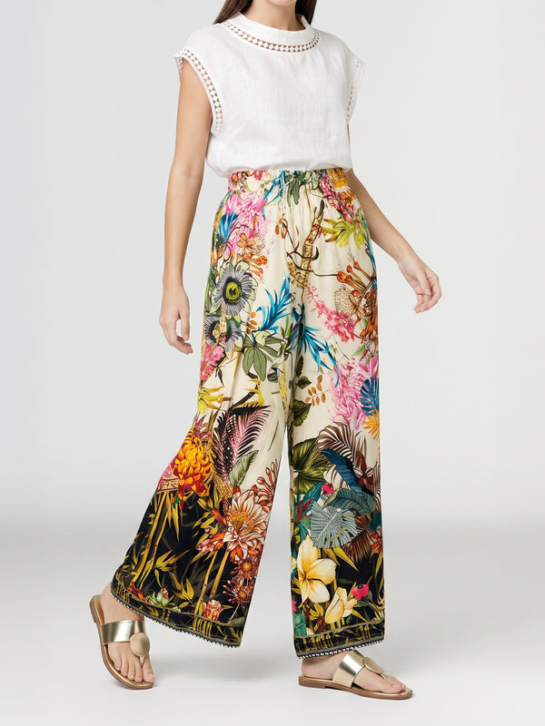 Pantalón Mujer Simona Beige Lineatré