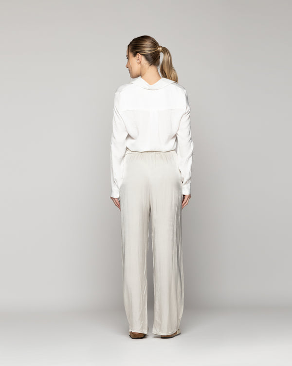 Pantalón Mujer Priseline Satinado Beige Lineatre