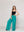 Pantalón Mujer Perla Palazzo Tipo Satín Verde Esmeralda Lineatre