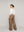 Pantalón Mujer Perla Palazzo Tipo Satín Café Moka Lineatre