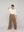 Pantalón Mujer Perla Palazzo Tipo Satín Café Moka Lineatre