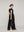Pantalón Mujer Perla Palazzo Tipo Satín Negro Lineatre