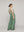 Pantalón Mujer Perla Palazzo Tipo Satín Verde Grisáceo Lineatre