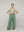 Pantalón Mujer Perla Palazzo Tipo Satín Verde Grisáceo Lineatre