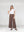 Pantalón Mujer Leticia Largo Tiro Alto Chocolate Lineatre