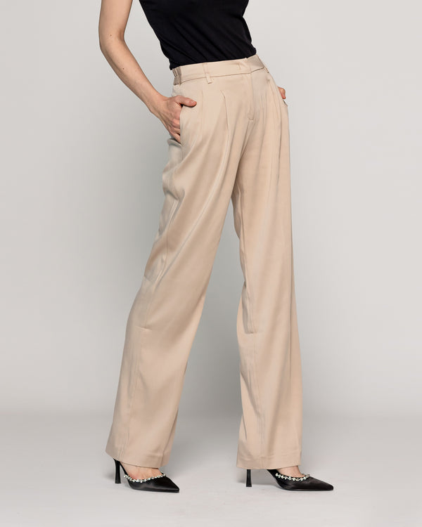 Pantalón Mujer Clarissa Sastrero Semiformal Verde Fango Lineatre