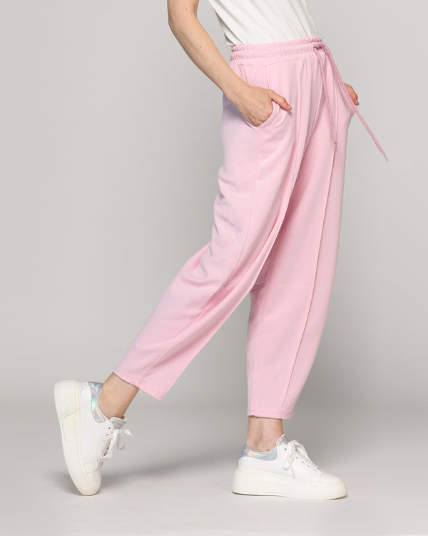 Pantalón Mujer Plácida Jogger Calce Relajado Cintura Elasticada Rosa Lineatre