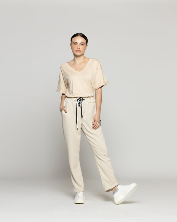 Pantalón Mujer Pastora Buzo Beige Lineatre