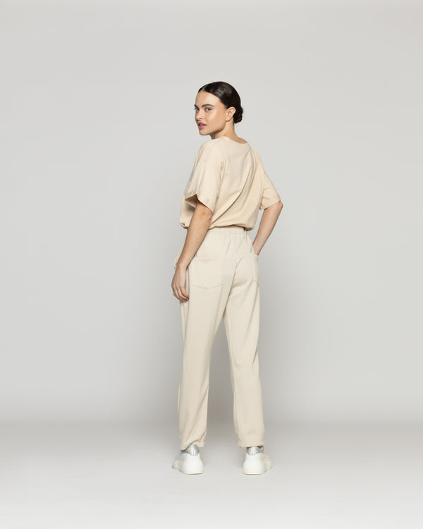 Pantalón Mujer Pastora Buzo Beige Lineatre