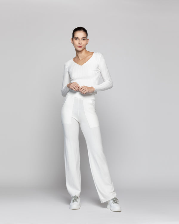 Pantalón Mujer Ainhoa Blanco Lineatre