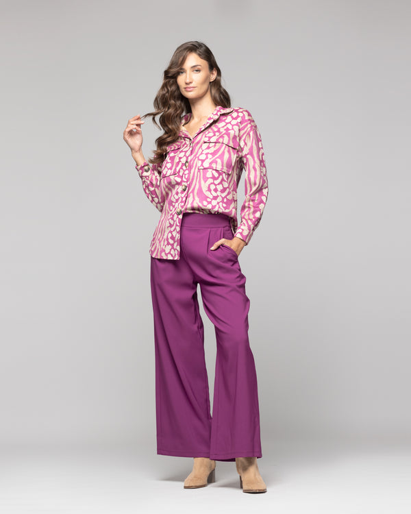 Pantalón Mujer Laia Morado Lineatre