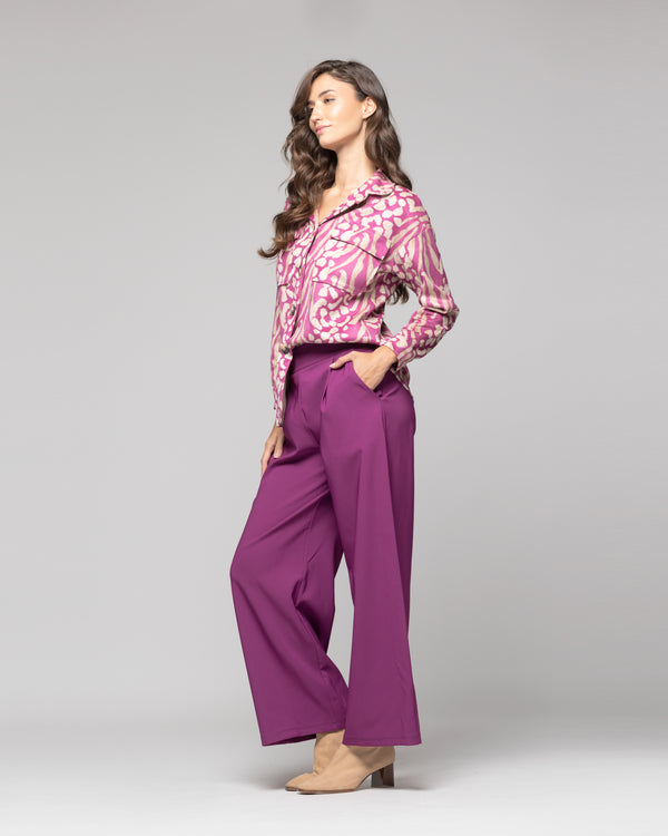 Pantalón Mujer Laia Morado Lineatre