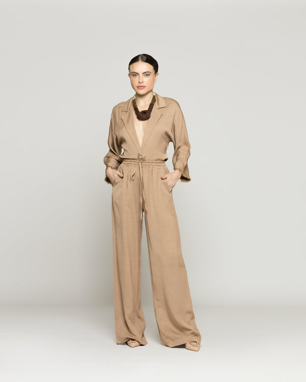 Pantalón Mujer Celina Café Taupe Lineatre