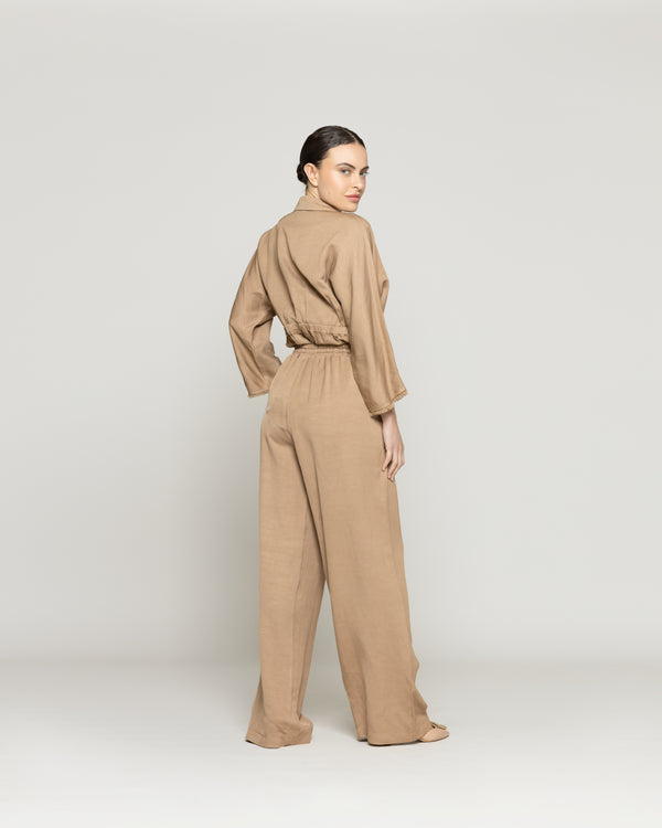 Pantalón Mujer Celina Café Taupe Lineatre