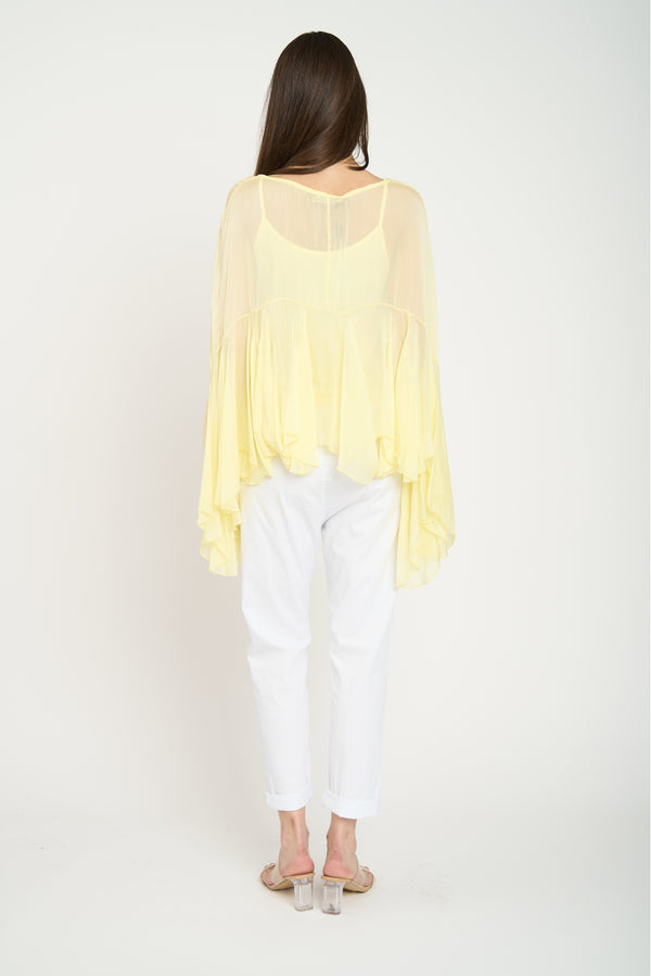 Pantalón Mujer Lea Largo Tiro Alto Blanco Lineatre