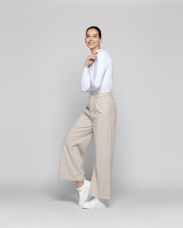 Pantalón Mujer Isabella Beige Lineatre