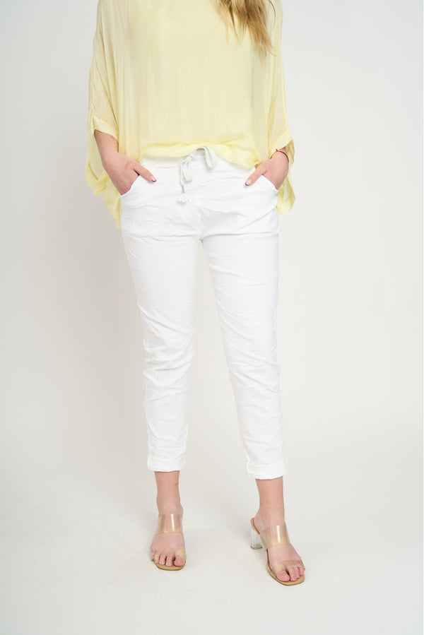 Pantalón Mujer Michela Blanco Lineatre