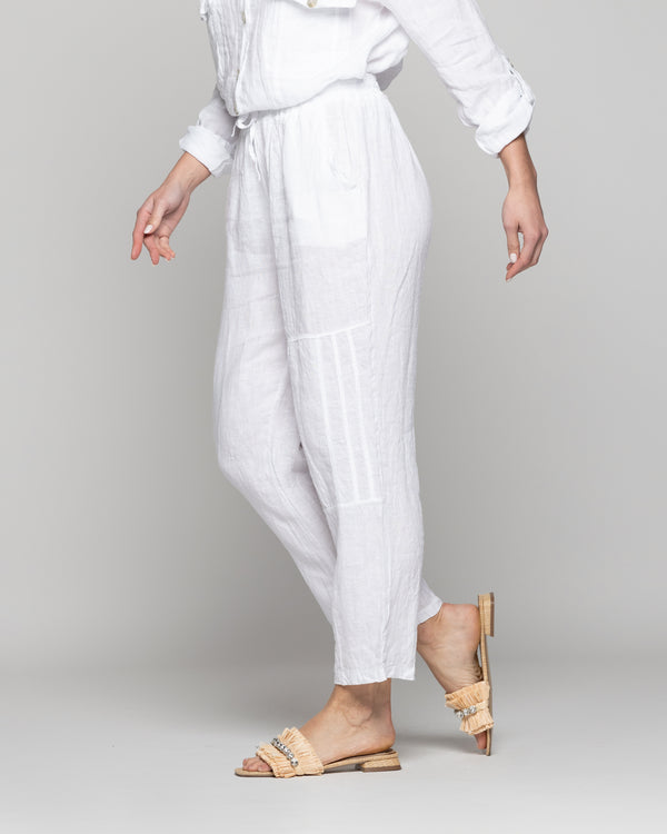 Pantalón Mujer Bianca Largo Blanco Lineatre