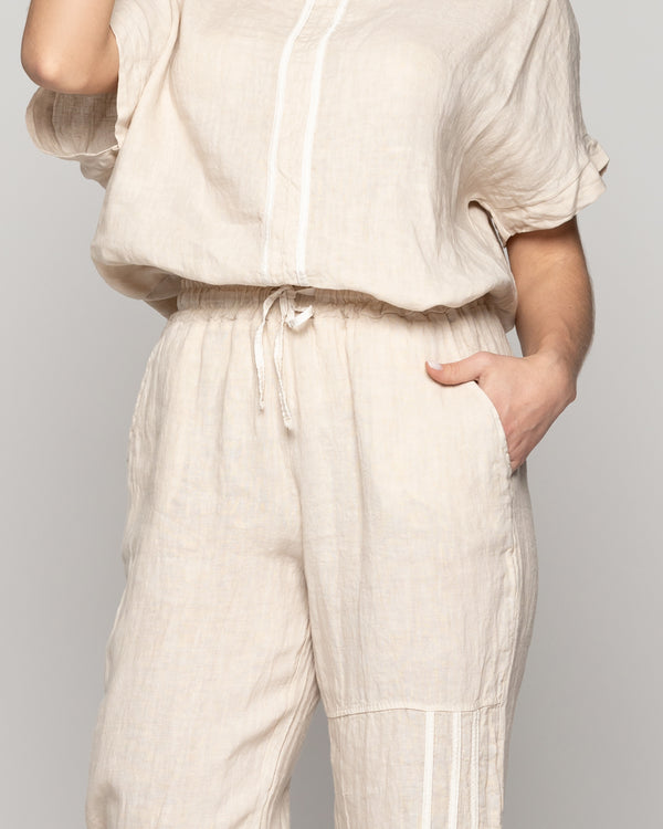 Pantalón Mujer Bianca Largo Beige Lineatre