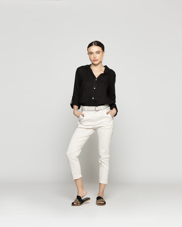 Pantalón Mujer Parisa Pitillo Beige Lineatre