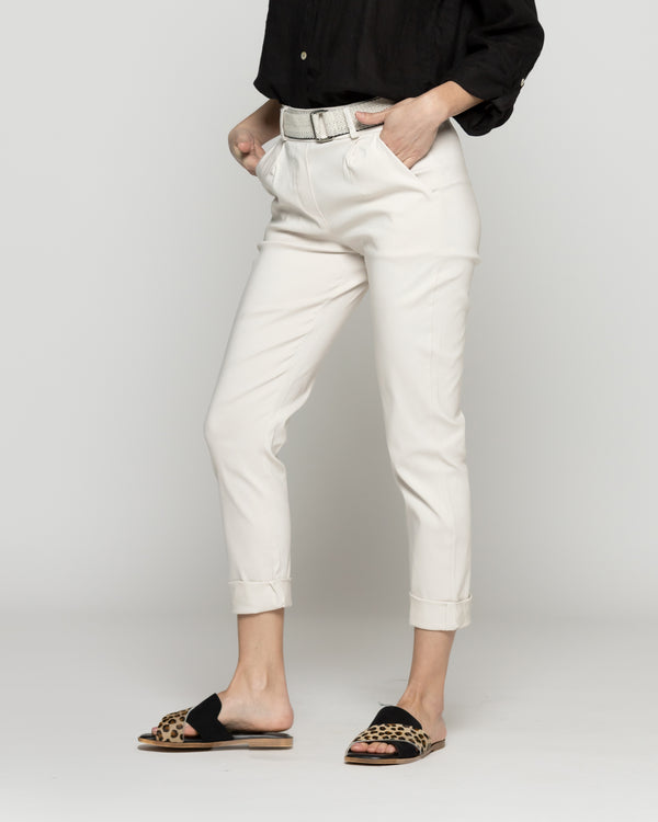 Pantalón Mujer Parisa Pitillo Beige Lineatre