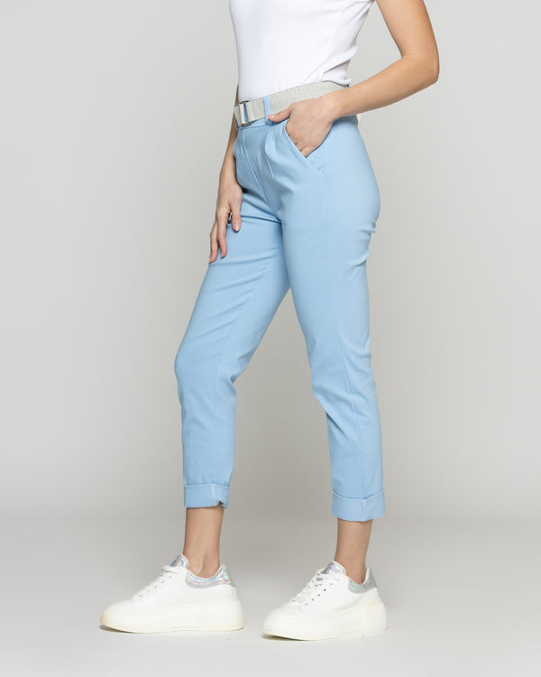 Pantalón Mujer Parisa Pitillo Celeste Lineatre