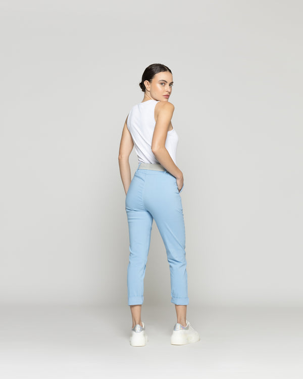 Pantalón Mujer Parisa Pitillo Celeste Lineatre