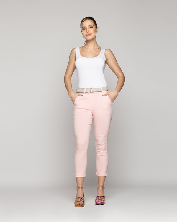 Pantalón Mujer Parisa Pitillo Rosado Lineatre