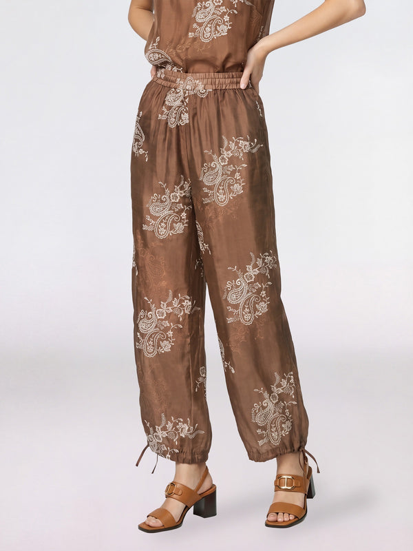 Pantalón Mujer Isabella Largo Tiro Moka Lineatre