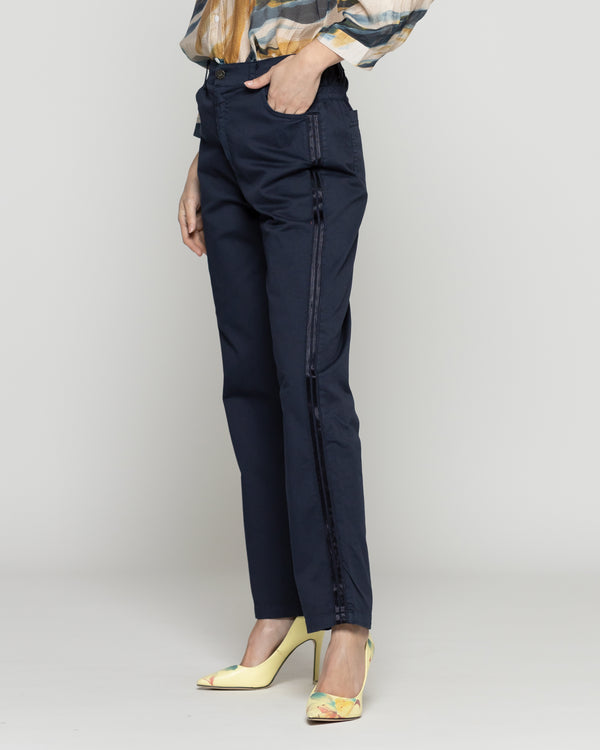 Pantalón Mujer Piera Tiro Alto Azul Lineatre