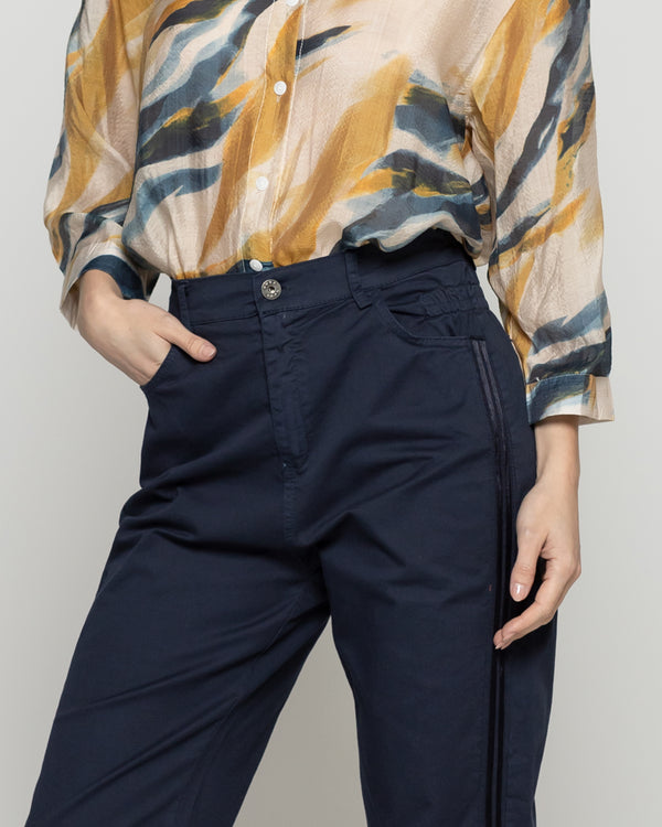 Pantalón Mujer Piera Tiro Alto Azul Lineatre