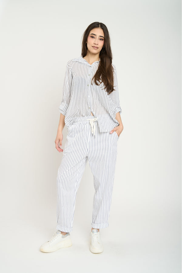 Blusa Mujer Nora Escote en V Blanco Lineatre