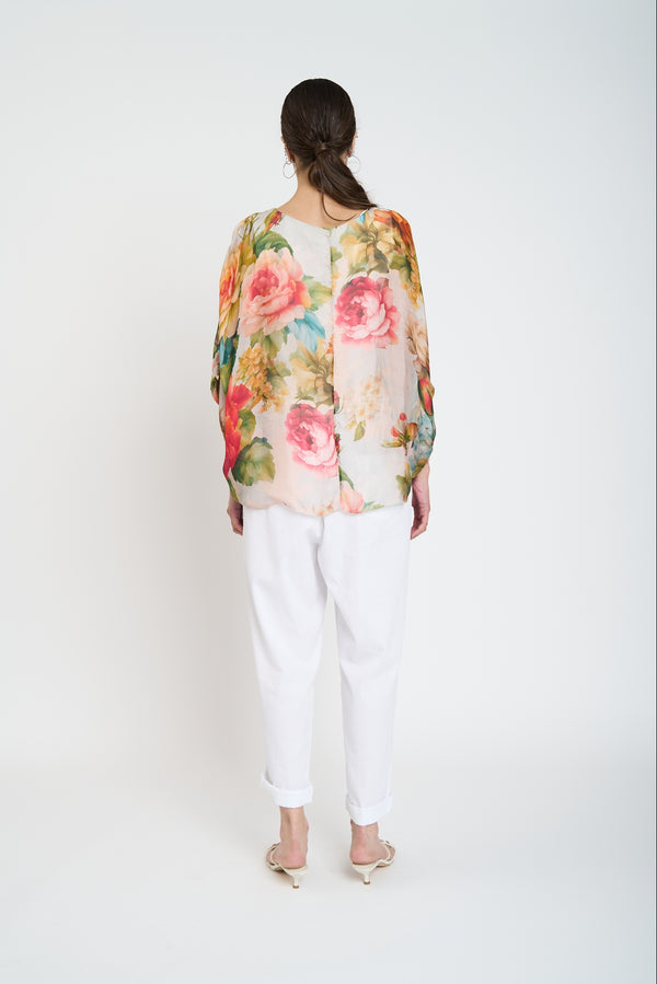 Pantalón Mujer Sol Largo Tiro Alto Blanco Lineatre