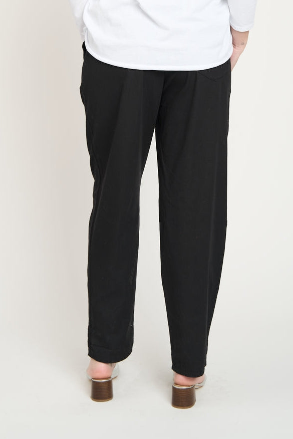 Pantalón Mujer Sol Largo Tiro Alto Negro Lineatre