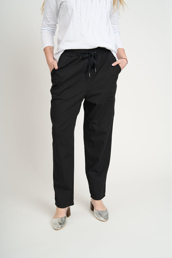 Pantalón Mujer Sol Largo Tiro Alto Negro Lineatre