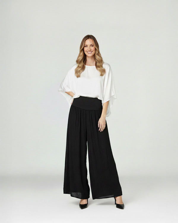 Pantalón Mujer Palmira Relaxed fit Negro Lineatre